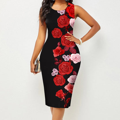 Summer Wrapped Print Dress