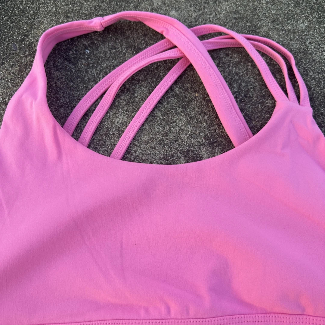 Solid Color Cross Back Fitness