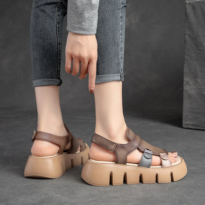Leather Platform Sandals