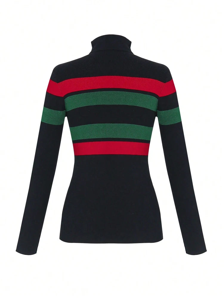 Striped Knit Pullover
