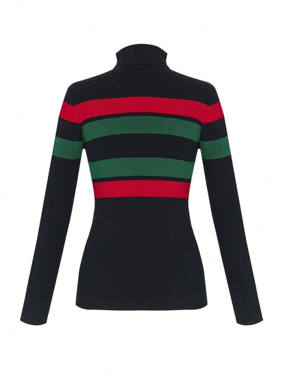 Striped Knit Pullover