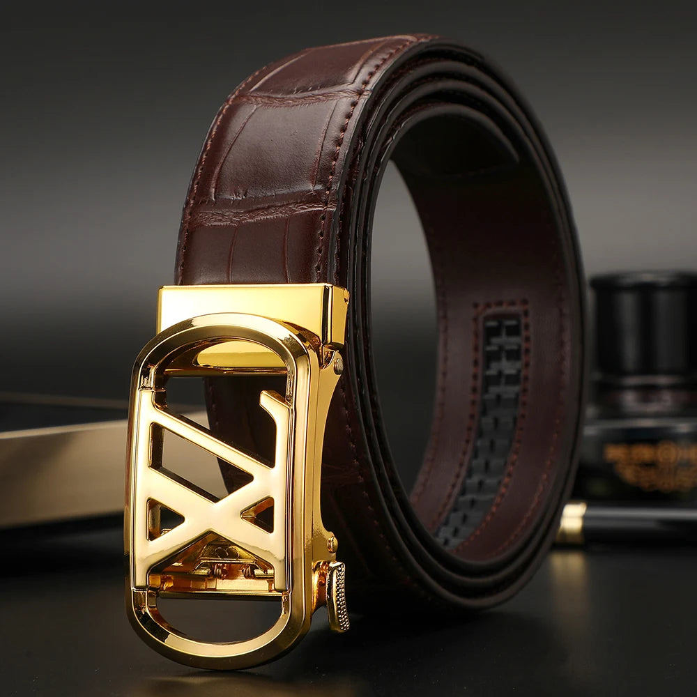 Luxury designer leather belt