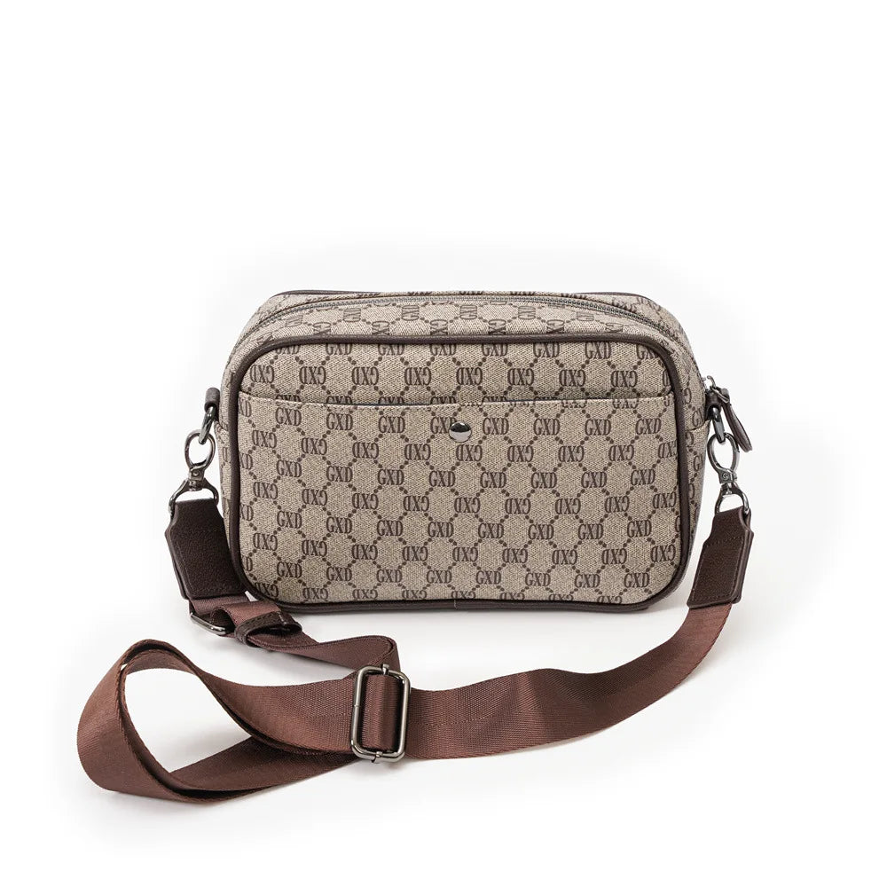 Two-Compartment PU Sling Bag