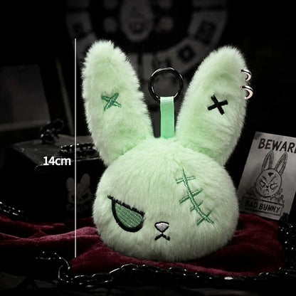 Gothic Bunny Keychain Rabbit Head