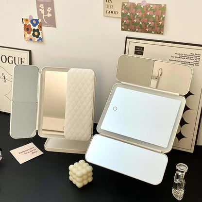 Trifold LED Mirror