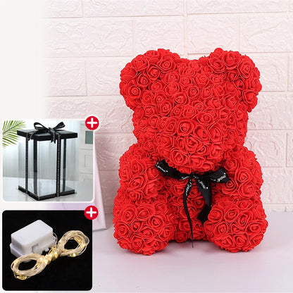 Rose Bear with Lights