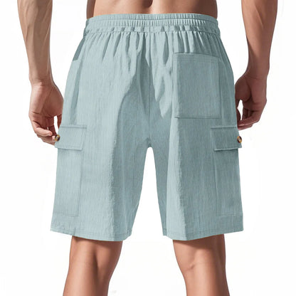 Corduroy Multi-Pocket Cargo Shorts