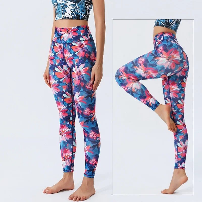 Cloud Hide Floral Push-Up Leggings