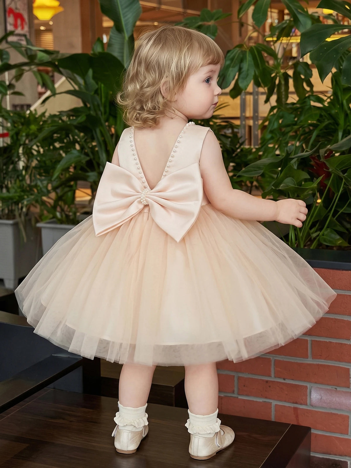 Red Tulle Flower Girl Dress