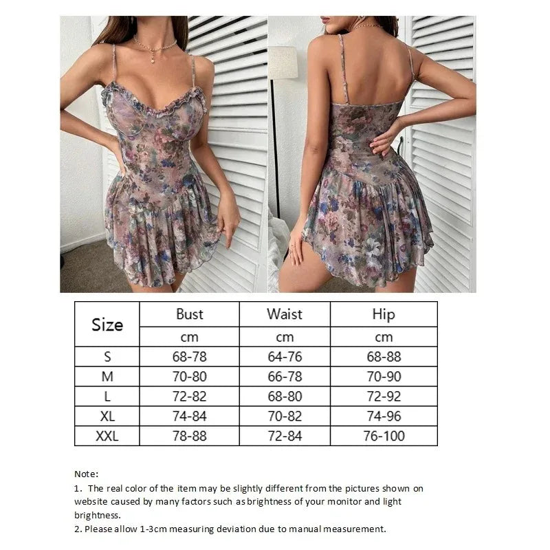 Floral Ruffle Nightgown