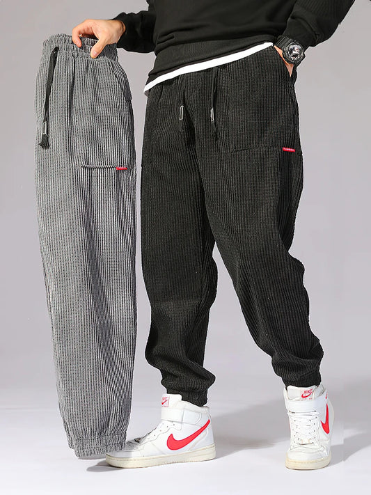 Corduroy baggy joggers