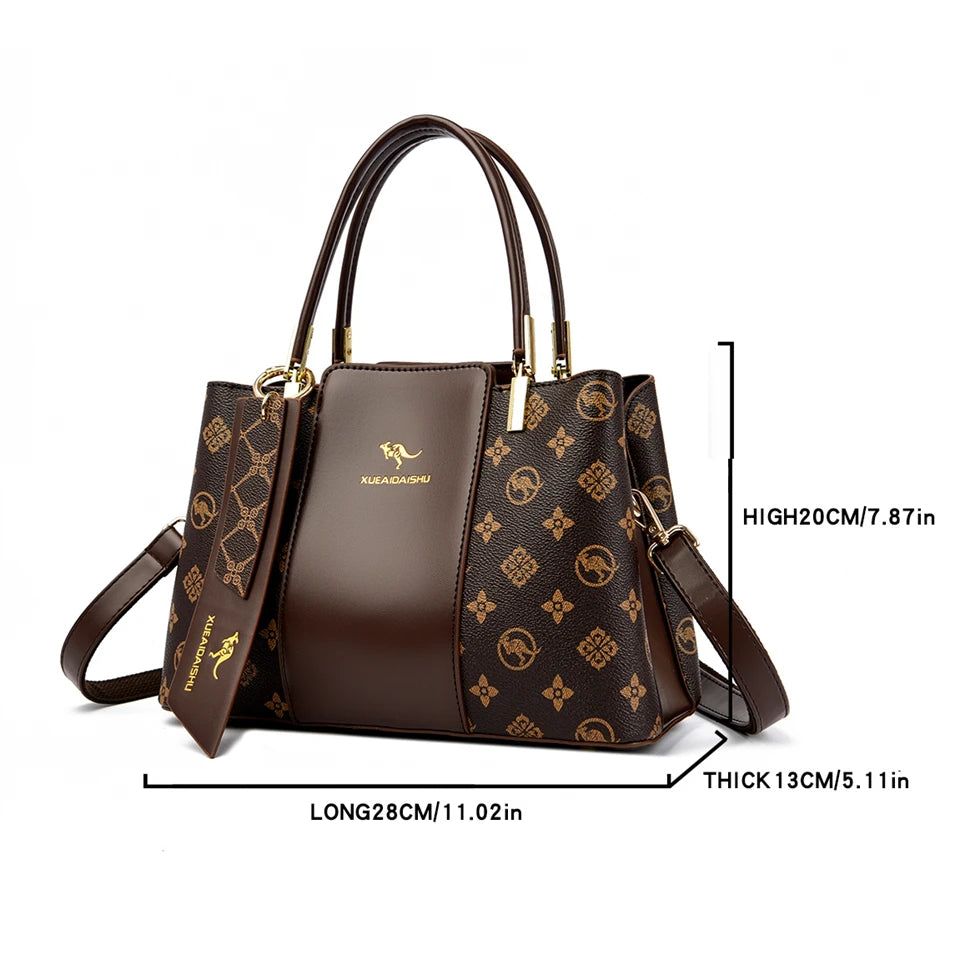 Microfiber Leather Crossbody Tote