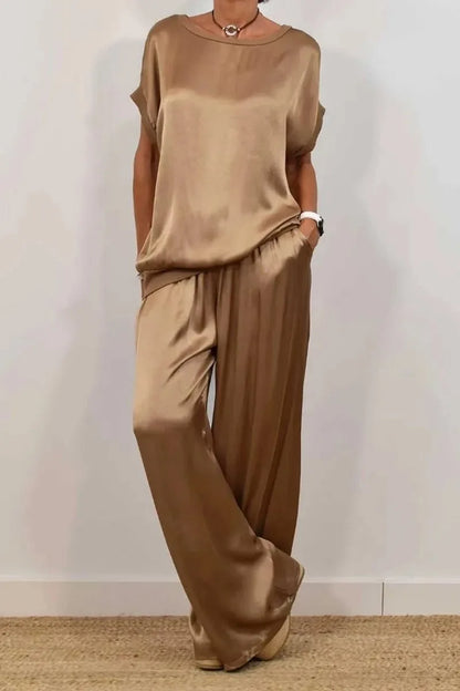 Women’s Satin Two Piece Set