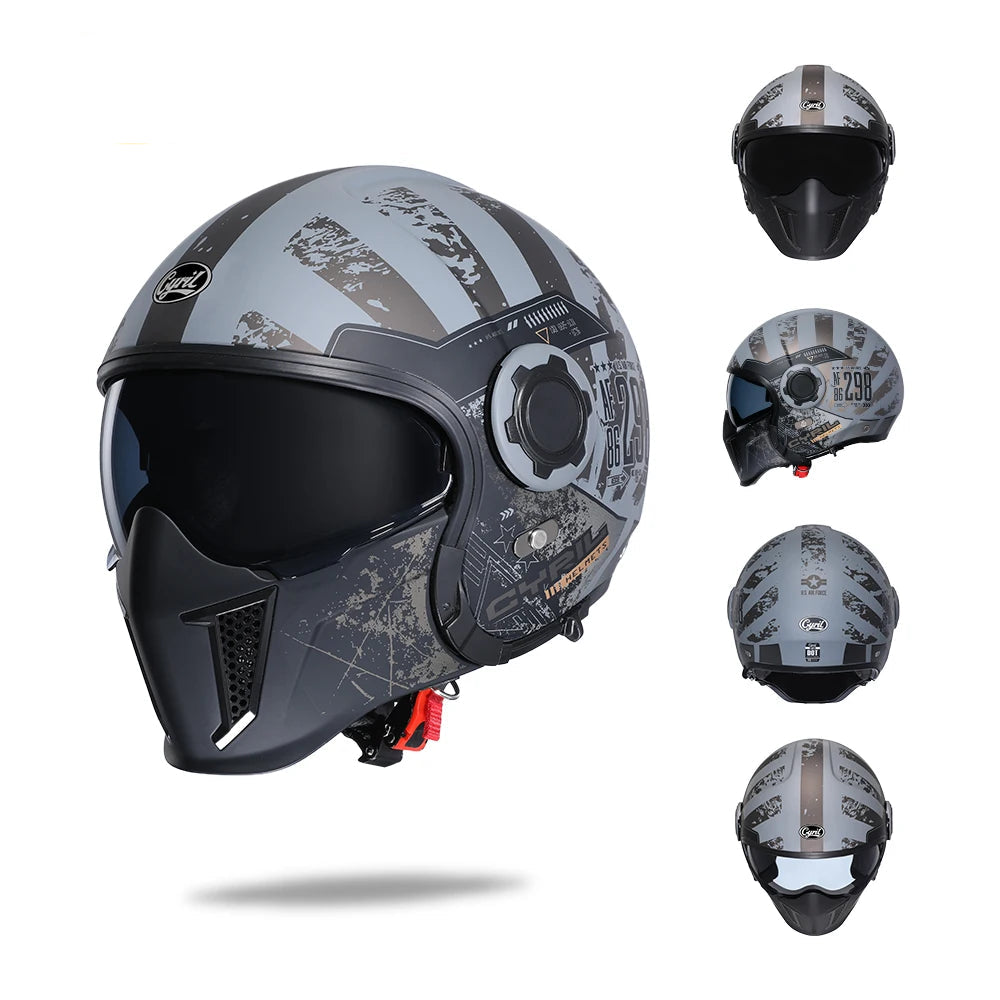 CYRIL Double-Lens Modular Open-Face Helmet