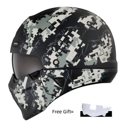 Half-Open Retro Locomotive-Style Helmet