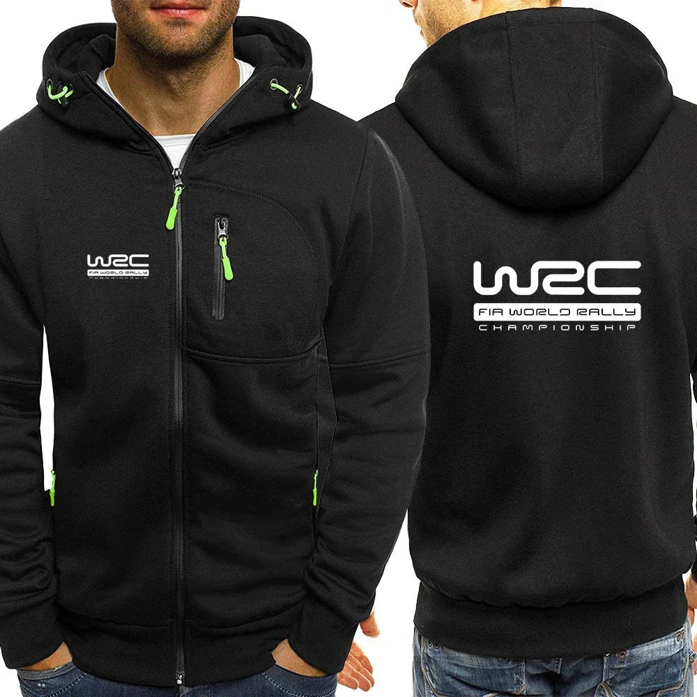 Logo Print Zip Hoodie