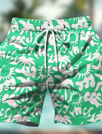 Kawaii Icon Drawstring Board Shorts