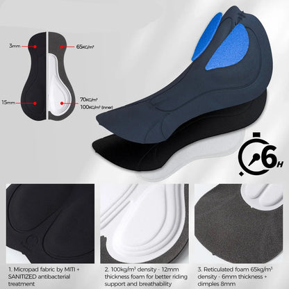 RION Padded Cycling Bib Shorts