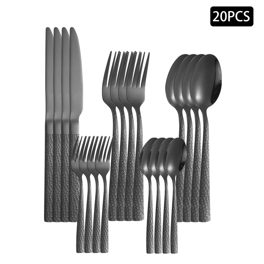 Metal Solid Silverware Set Piece