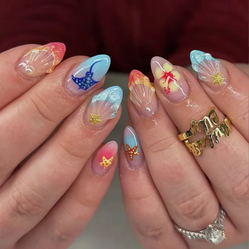 Floral Ballerina Press-On Nails