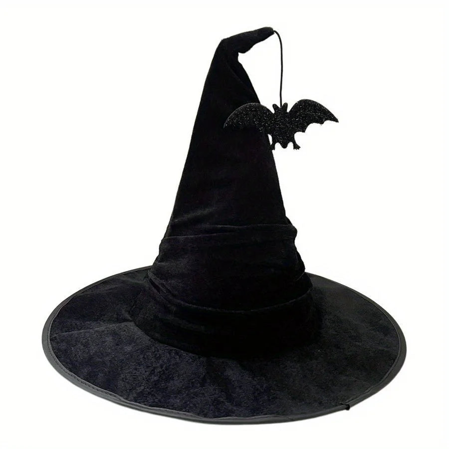Crumpled Velvet Witch Hat