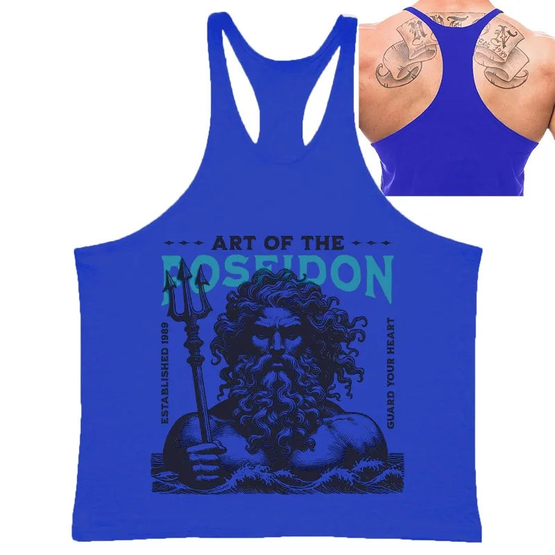Poseidon Art Graphic Stringer Vest