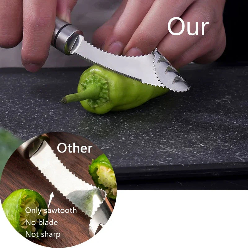 Stainless Steel Pepper Corer Knife