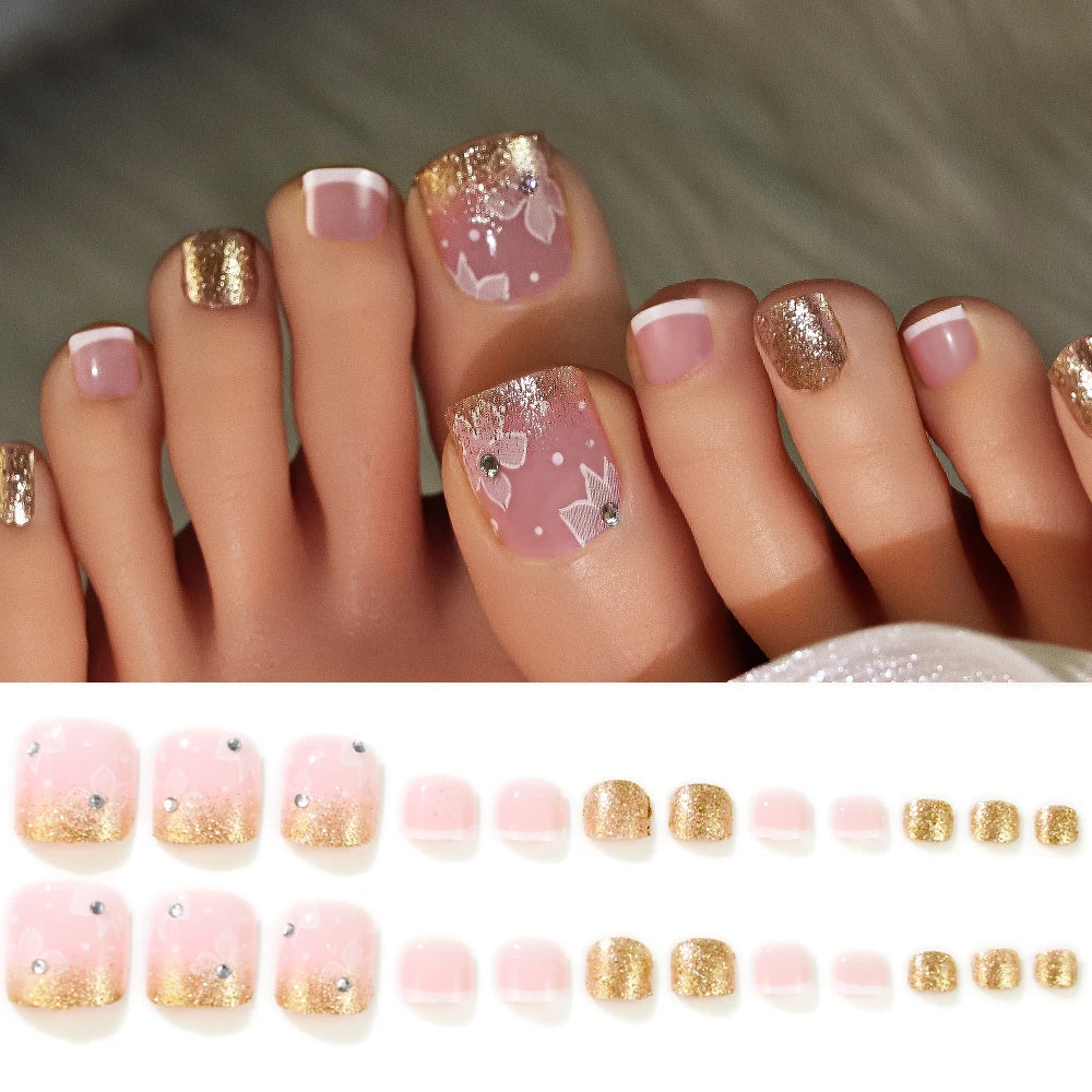 Diamond Toe Press-On Nails