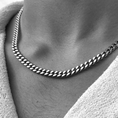 High Stainless Round Cuban Chain Daily