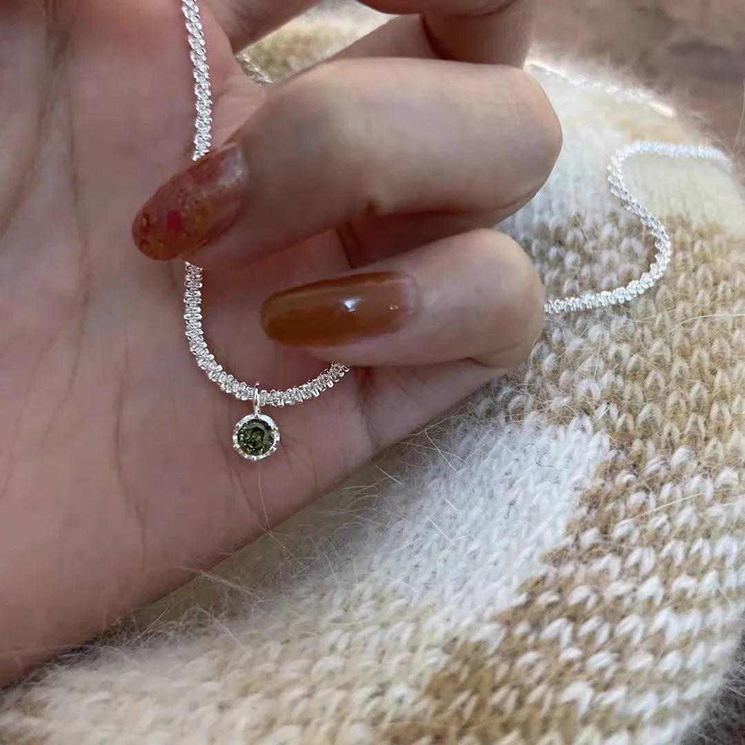 Zircon Clavicle Chain Necklace