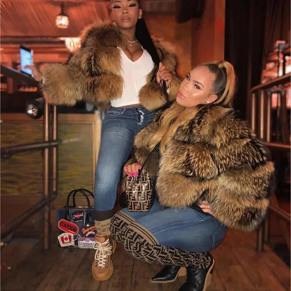 Raccoon Dog Fur Jacket