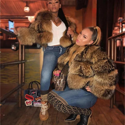 Raccoon Dog Fur Jacket