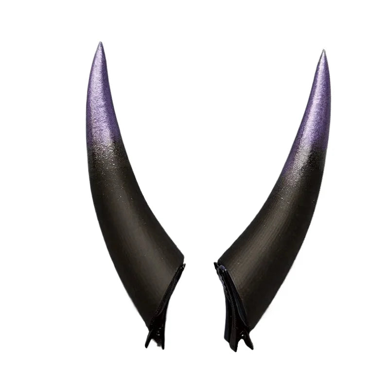 Gradient Devil Horns Hair Clip