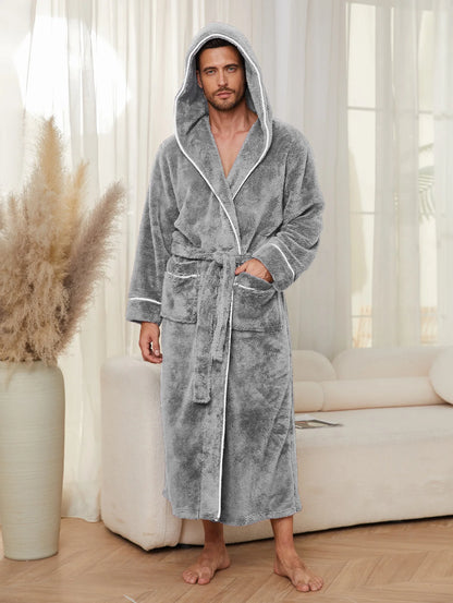Flannel Open-Weave Sleepwear Robe