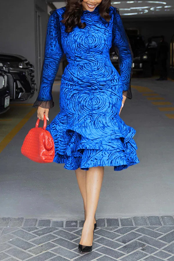 Elegant Mesh Splice Dress