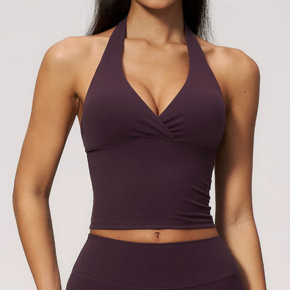 Hanging Neck Yoga Tops Sports