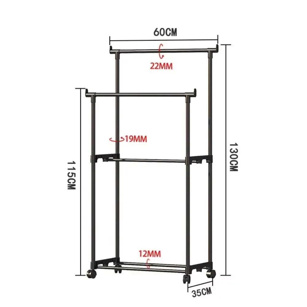 Double Rod Clothes Rack