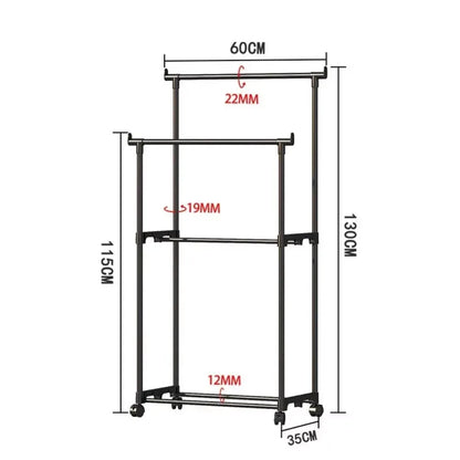 Double Rod Clothes Rack