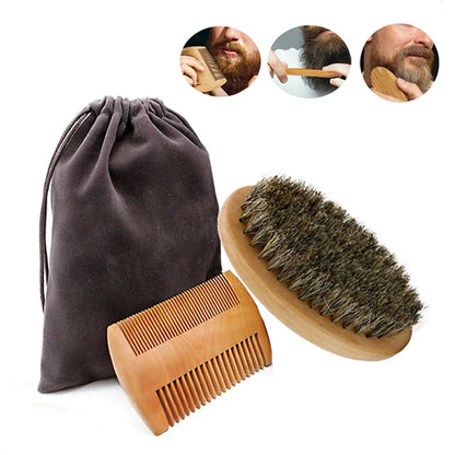 Beard Brush Comb Set