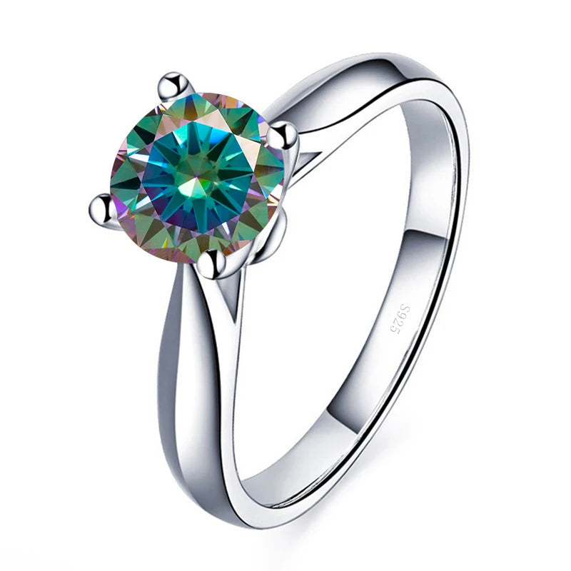 Round Moissanite Band Ring