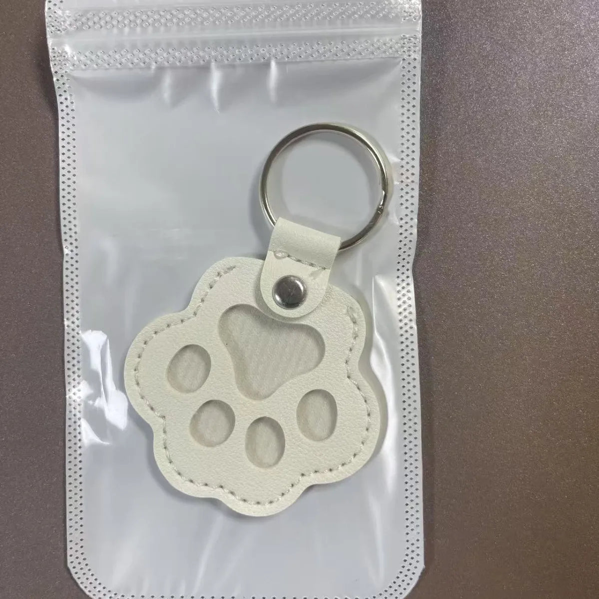 Dog Hair Collector Keychain Leather