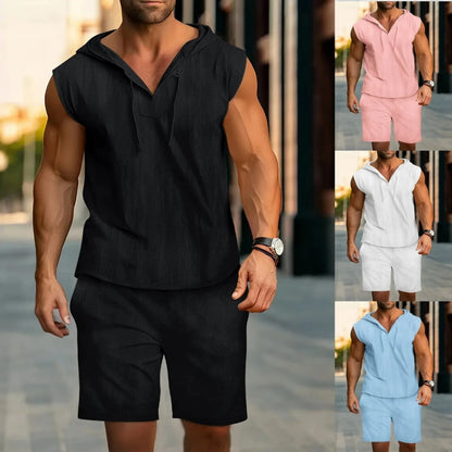 Cotton Linen Tank Top Set