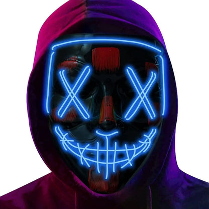 Glowing EL Wire Light-Up Mask
