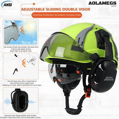 ABS Shell Dual-Visor Safety Helmet