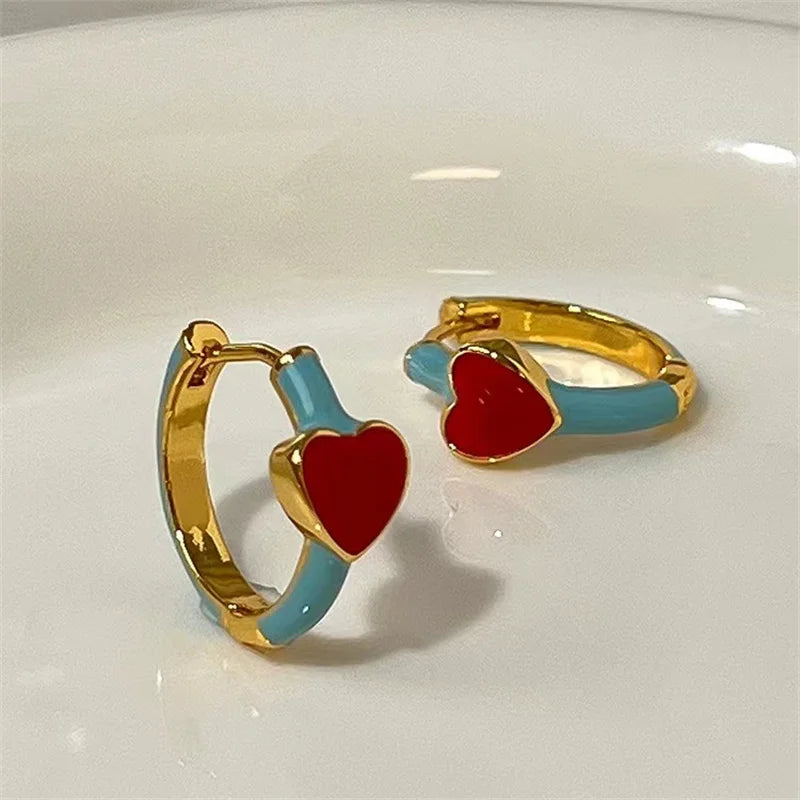 Light Luxury Rhinestone Hoops