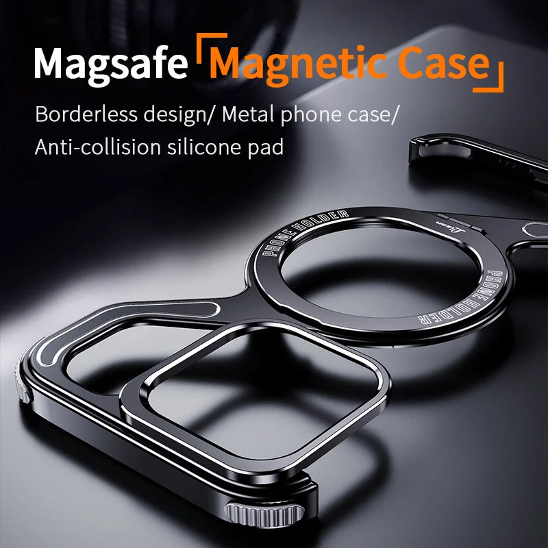 Metal Magnetic Case for iPhone 17 Pro Max | 17 Pro | 16 Pro Max | 16 Pro | 15 Pro Max | 15 Pro