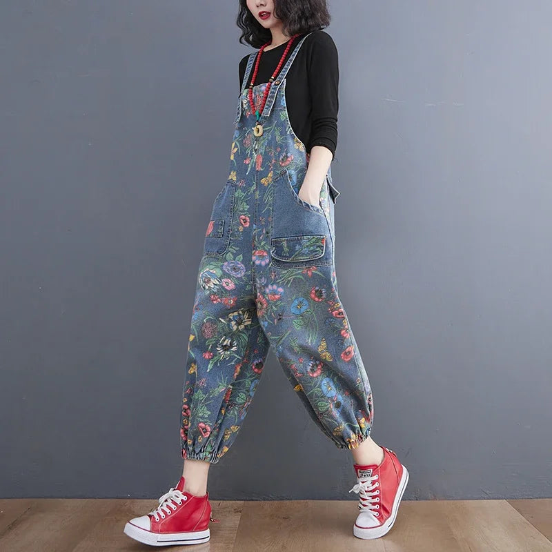 Floral Cargo Jumpsuit