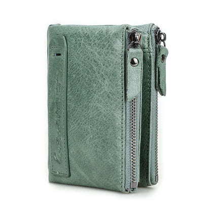 Zipper Leather Wallet