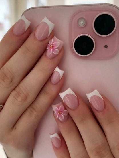 Square Color Press-On Nails