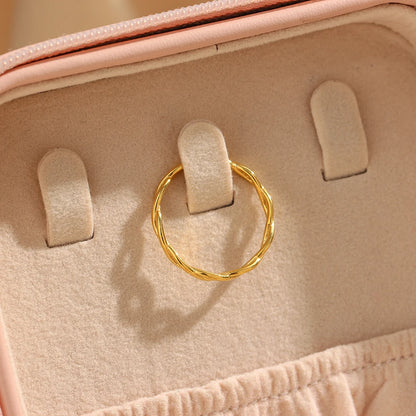 Super Minimalist Braided Twisted Gold Ring